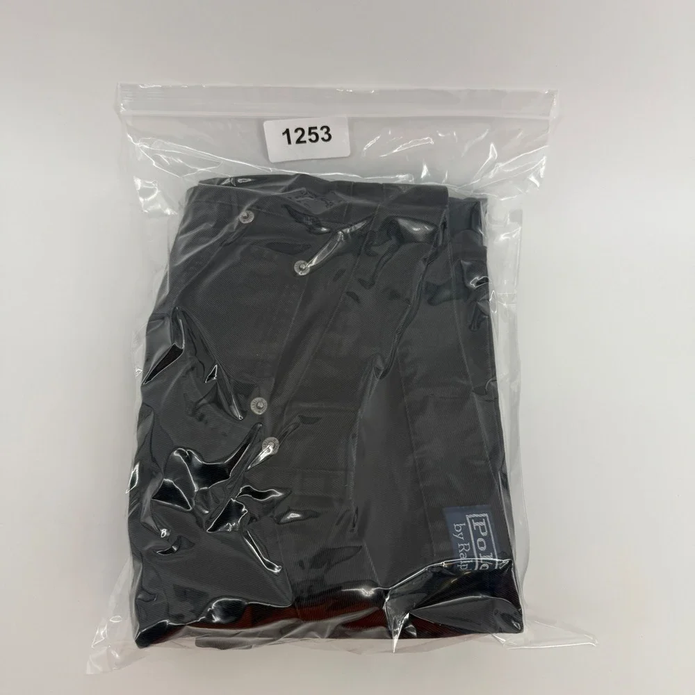 Polo Ralph Lauren‎ Mens Black Cotton Twill Straight Leg 5-Pocket Pants 36x29
